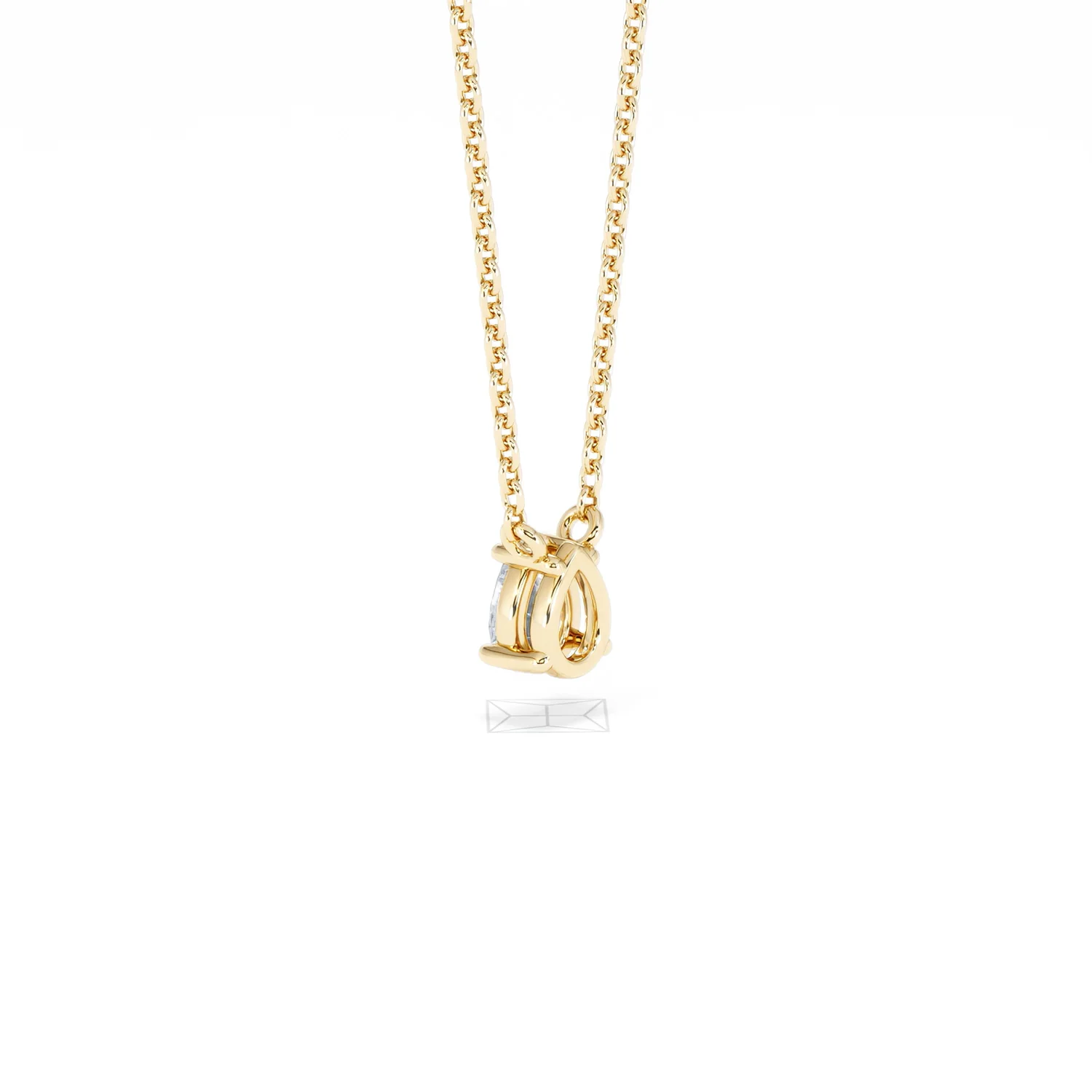 Wanderlust Floating Pear Cut Lab Diamond Solitaire Necklace 0.33ct H/SI in 18K Gold Vermeil - Image 60