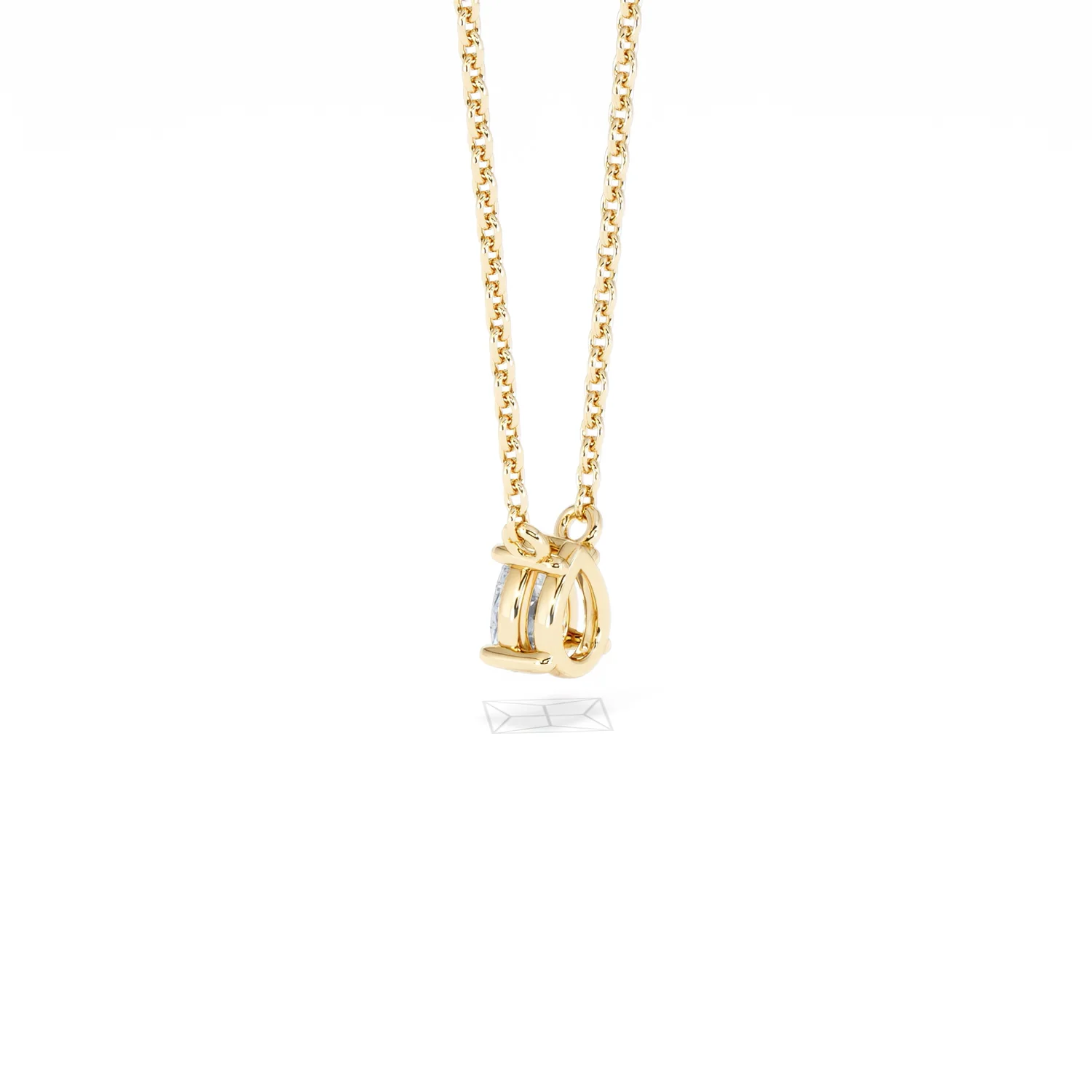 Wanderlust Floating Pear Cut Lab Diamond Solitaire Necklace 0.33ct H/SI in 18K Gold Vermeil - Image 61
