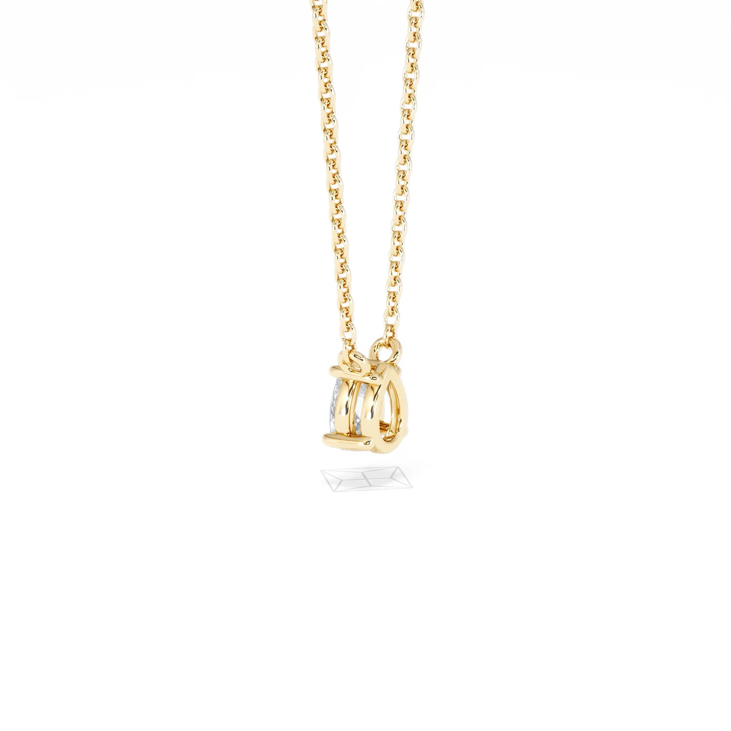 Wanderlust Floating Pear Cut Lab Diamond Solitaire Necklace 0.33ct H/SI in 18K Gold Vermeil - Image 62