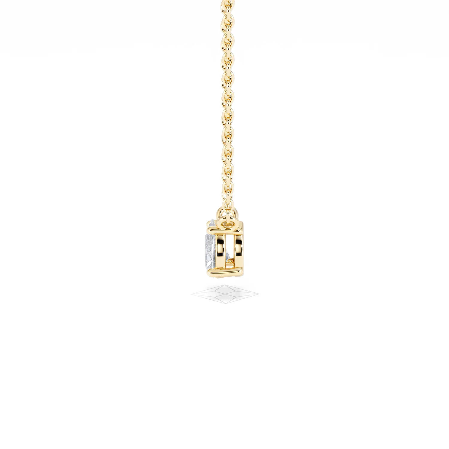 Wanderlust Floating Pear Cut Lab Diamond Solitaire Necklace 0.33ct H/SI in 18K Gold Vermeil - Image 70