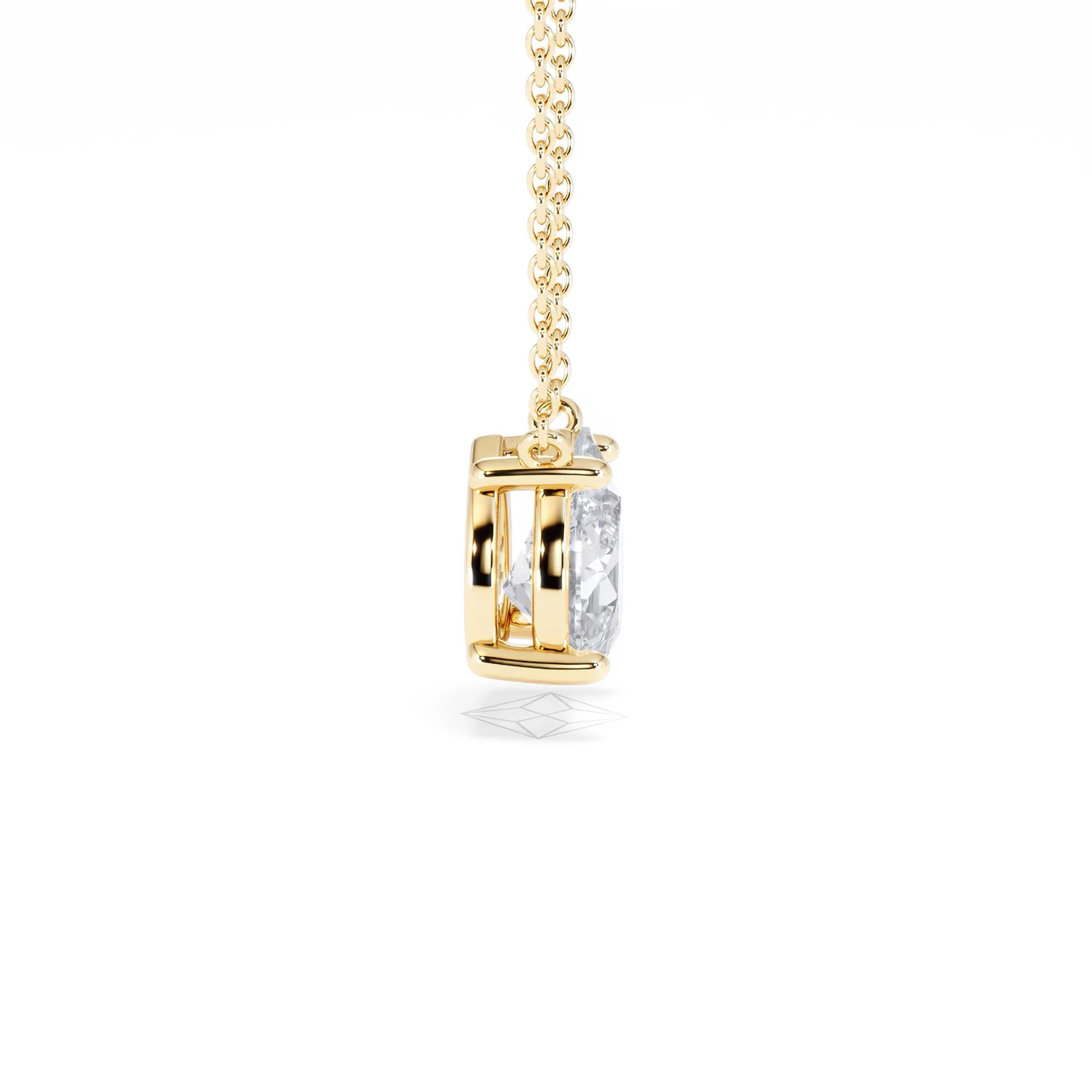 Wanderlust Floating Pear Cut Lab Diamond Solitaire Necklace 1.50ct H/SI in 9K Gold - Image 29