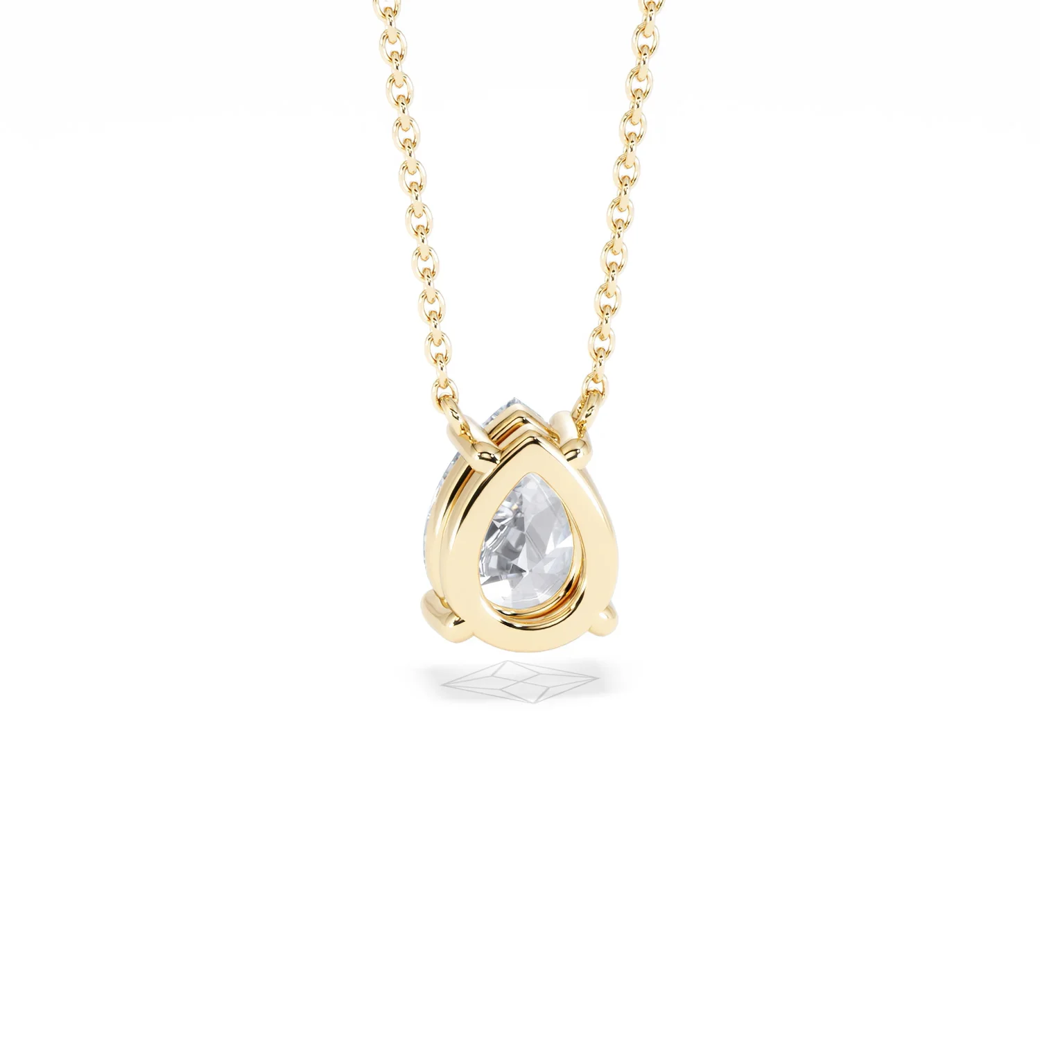 Wanderlust Floating Pear Cut Lab Diamond Solitaire Necklace 1.50ct H/SI in 9K Gold - Image 52