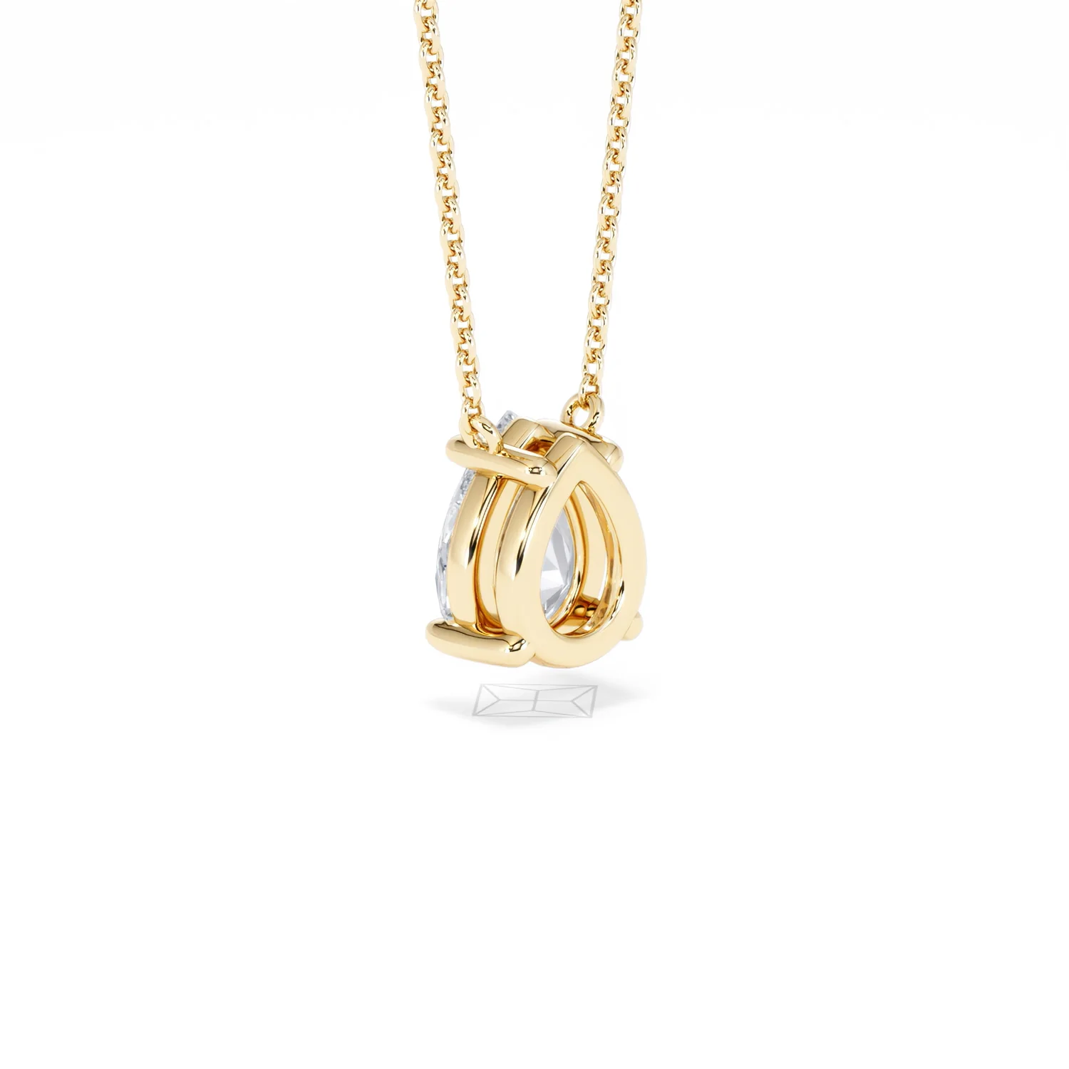 Wanderlust Floating Pear Cut Lab Diamond Solitaire Necklace 1.50ct H/SI in 9K Gold - Image 59