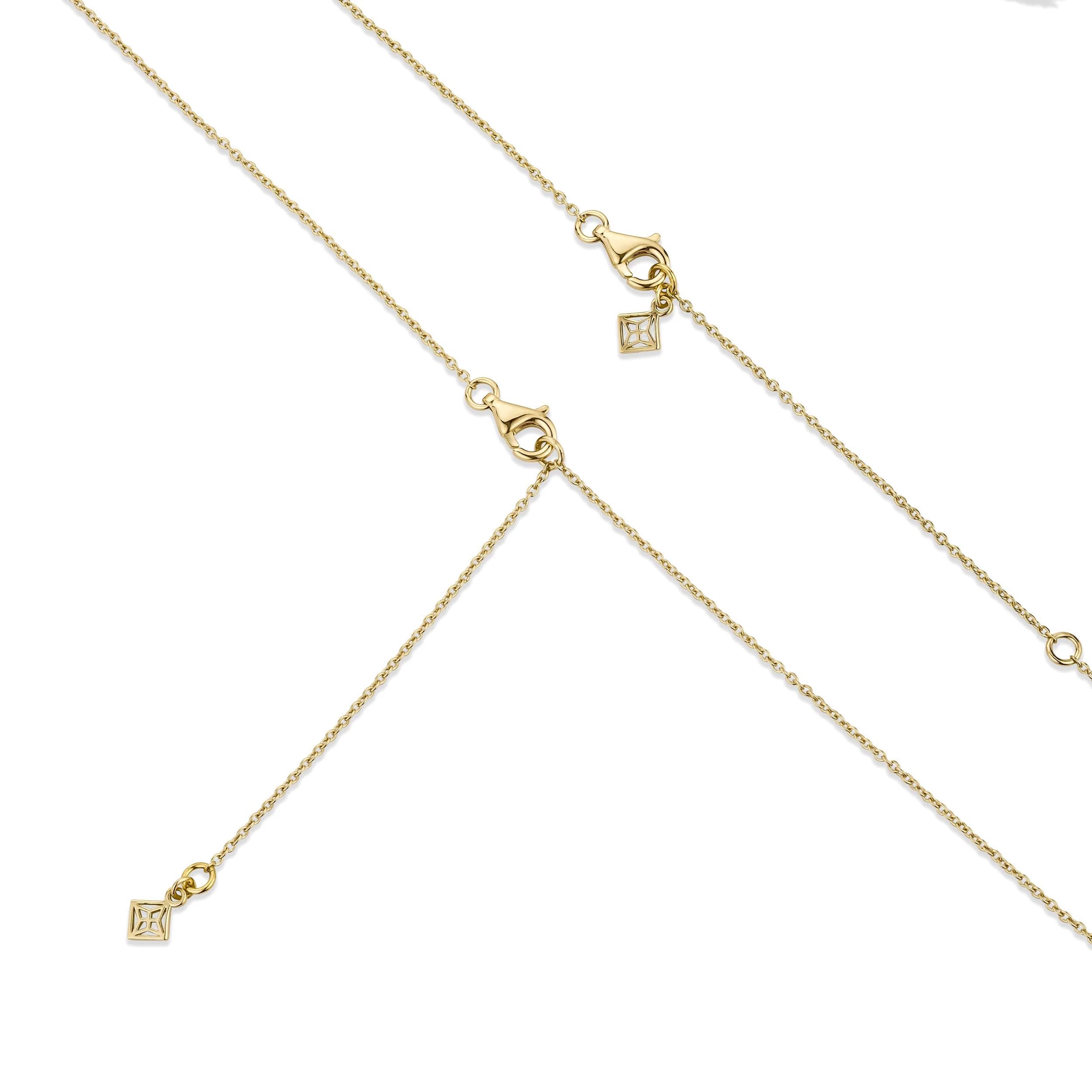 Wanderlust Floating Pear Cut Lab Diamond Solitaire Necklace 1.50ct H/SI in 9K Gold - Image 8