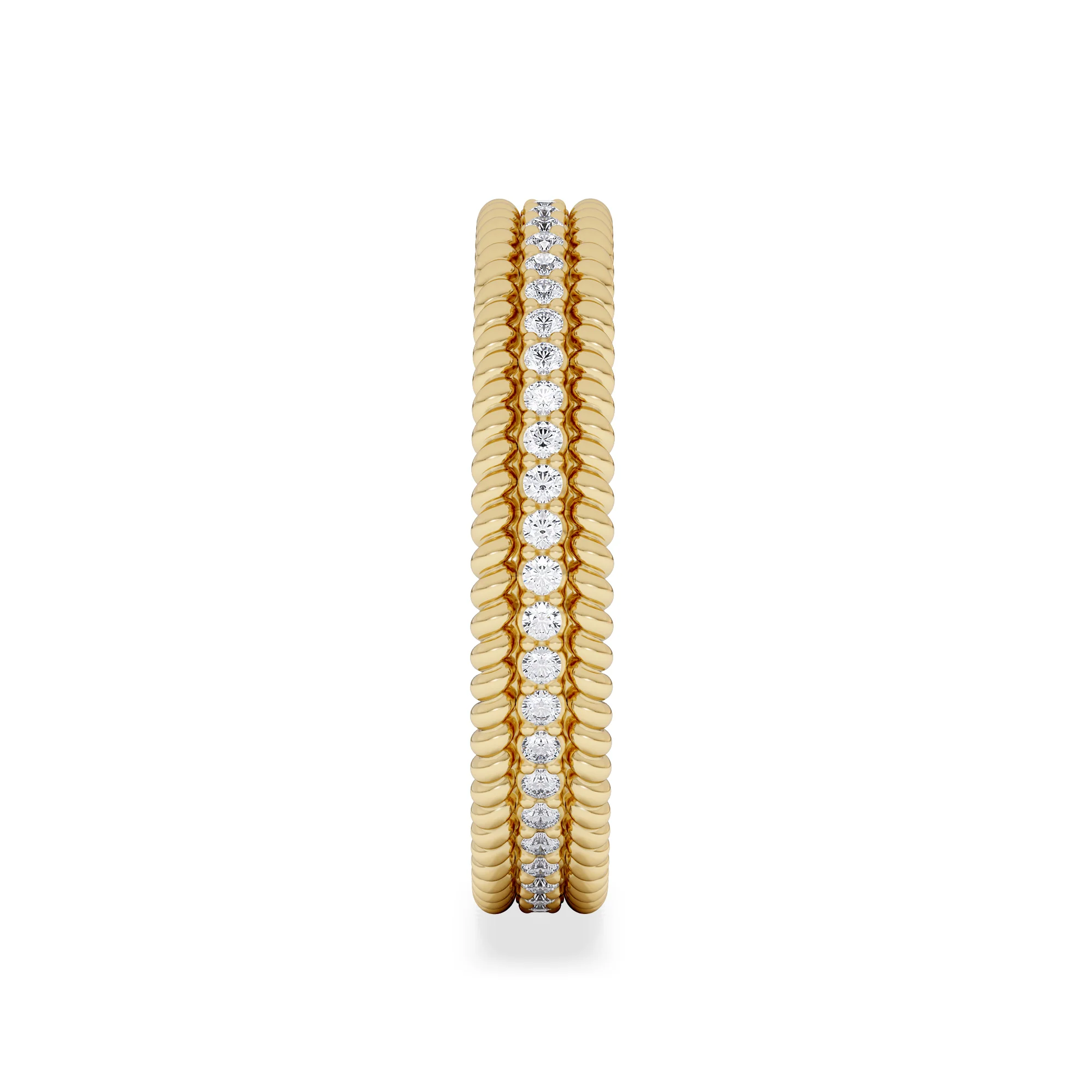 Woven 0.25ct Lab Diamond Eternity Ring in 18K Gold Vermeil - Image 5