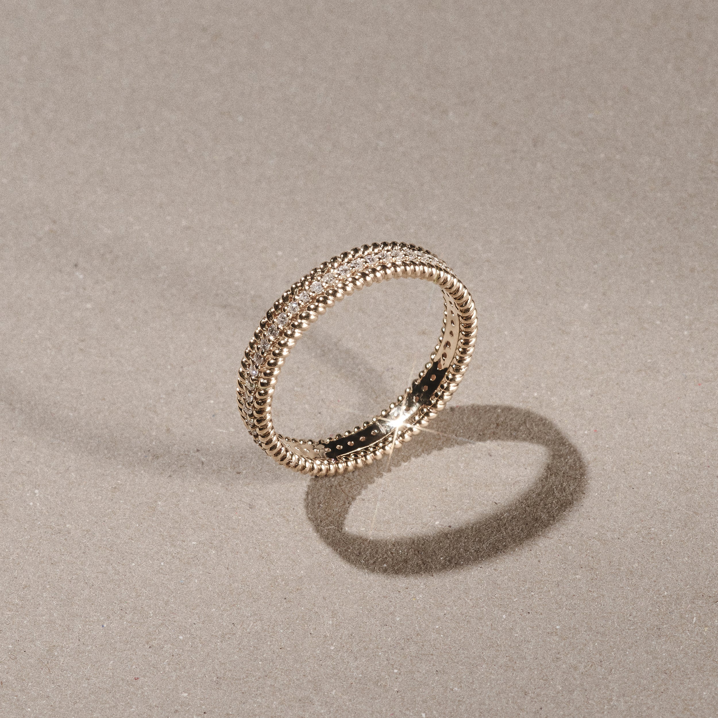 Woven 0.25ct Lab Diamond Eternity Ring in 18K Gold Vermeil - Image 6