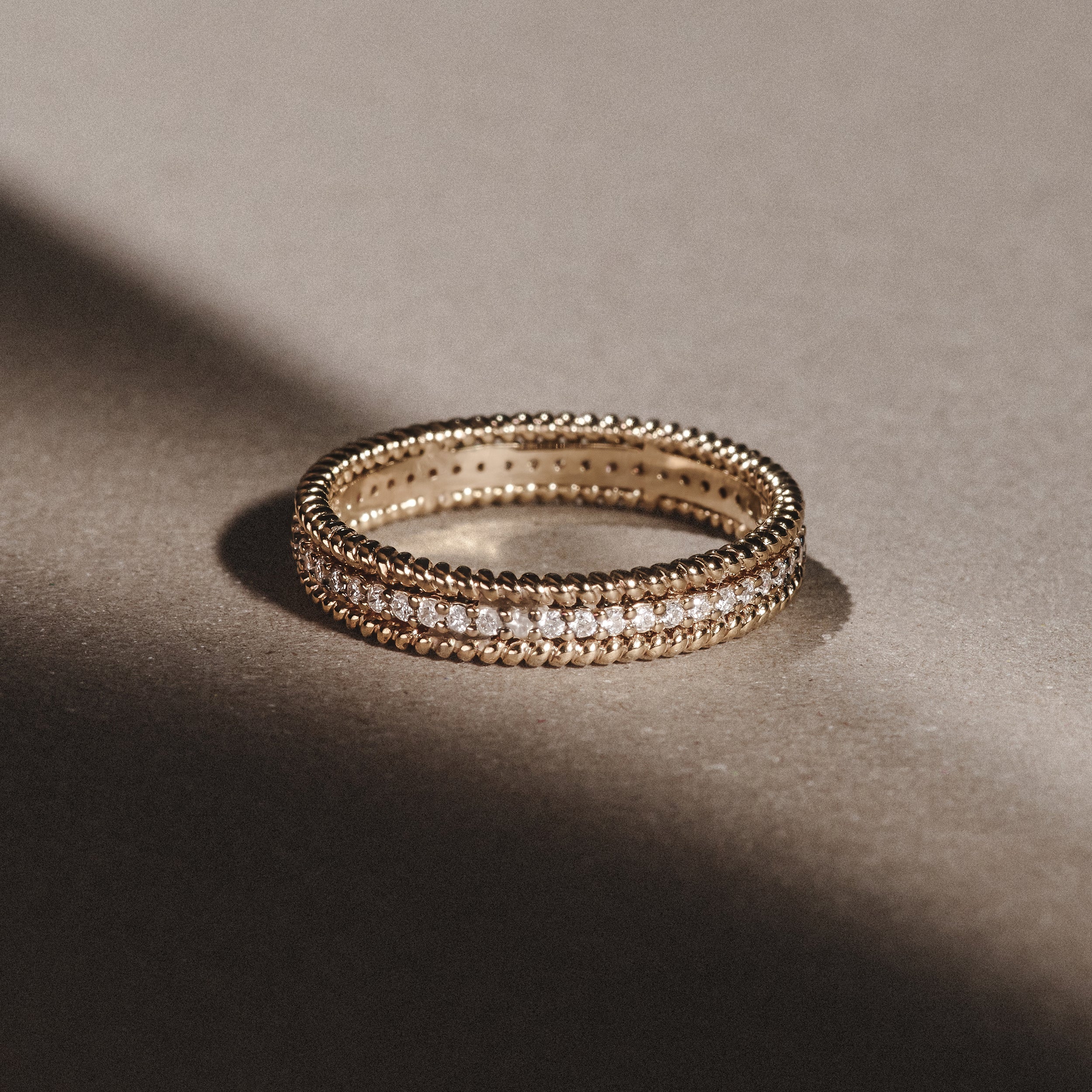 Woven 0.25ct Lab Diamond Eternity Ring in 18K Gold Vermeil - Image 8