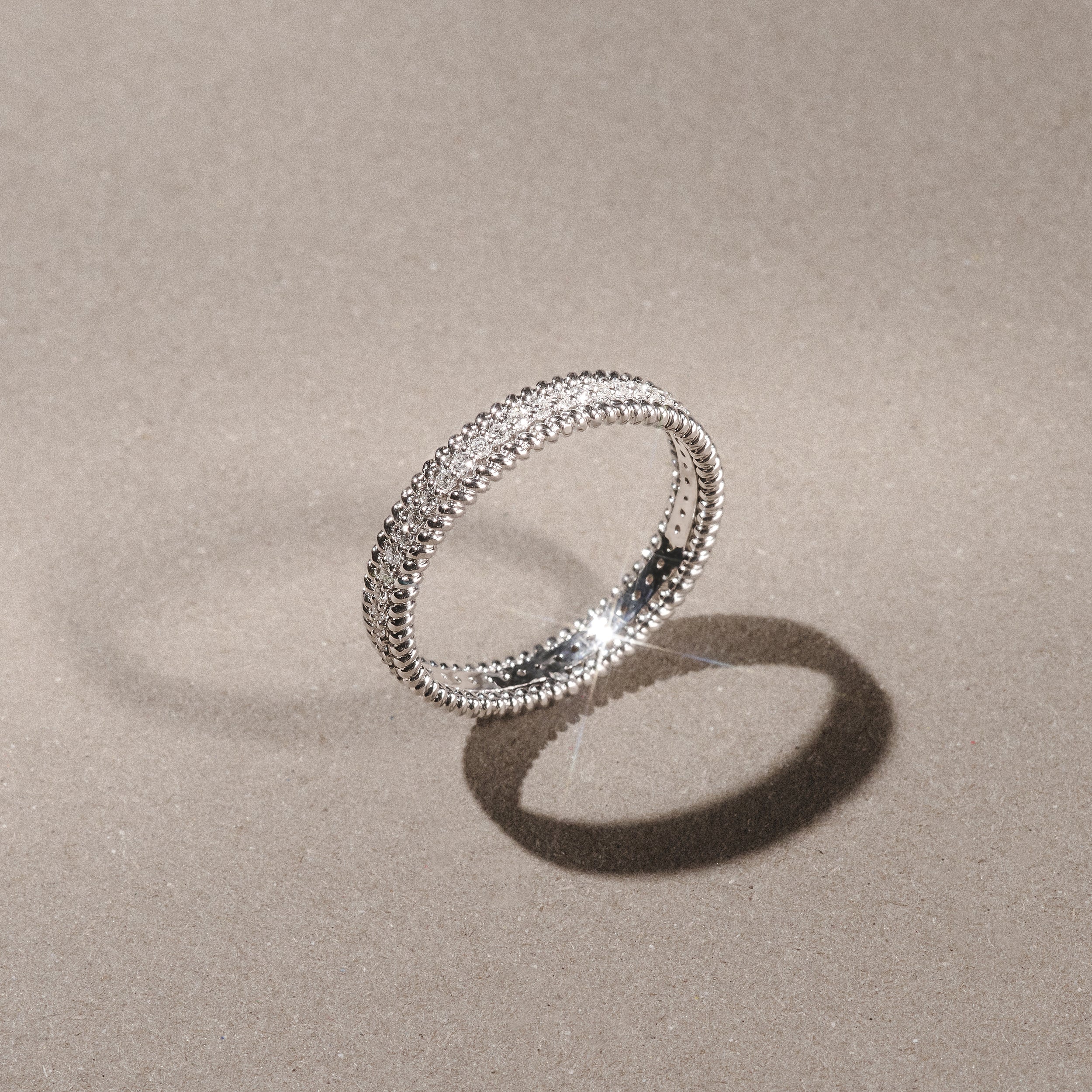 Woven 0.25ct Lab Diamond Eternity Ring in Sterling Silver - Image 6