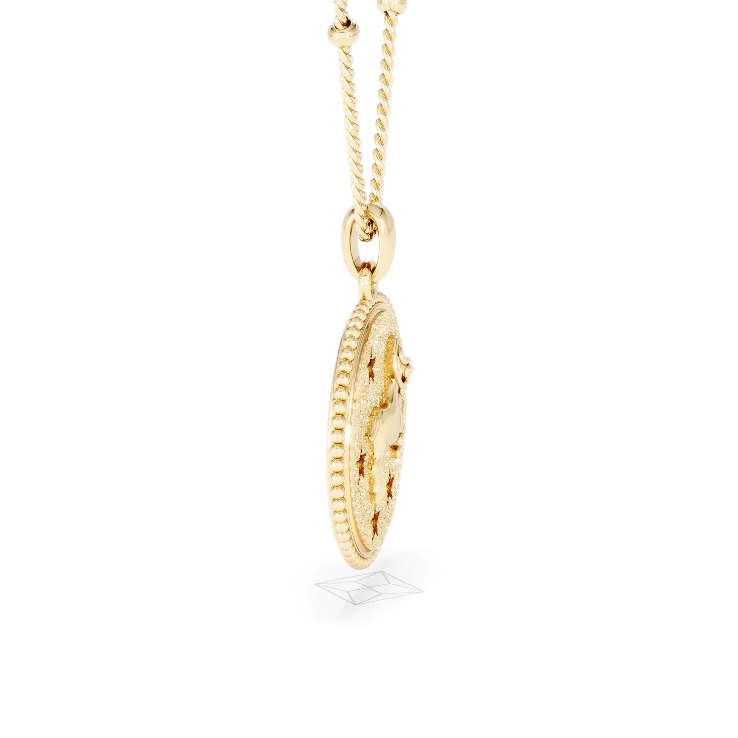 Zodiac Aries Necklace Medallion Lab Grown 0.02ct in 18K Gold Vermeil - Image 26