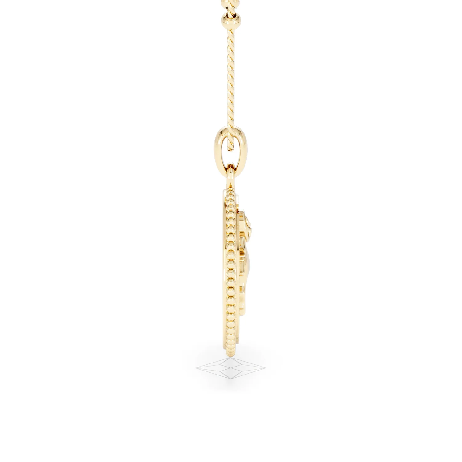 Zodiac Aries Necklace Medallion Lab Grown 0.02ct in 18K Gold Vermeil - Image 29