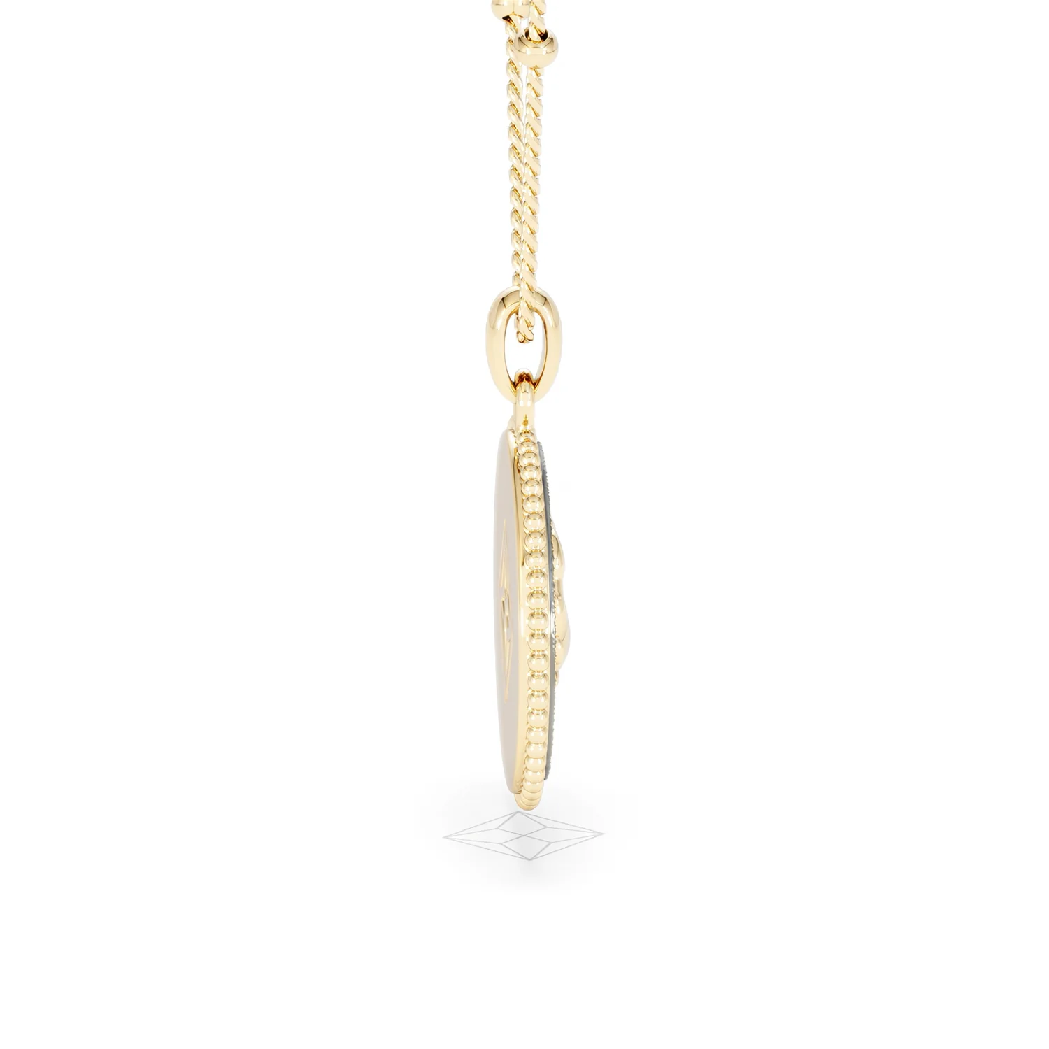 Zodiac Cancer Necklace Medallion Lab Grown 0.02ct in 18K Gold Vermeil - Image 30
