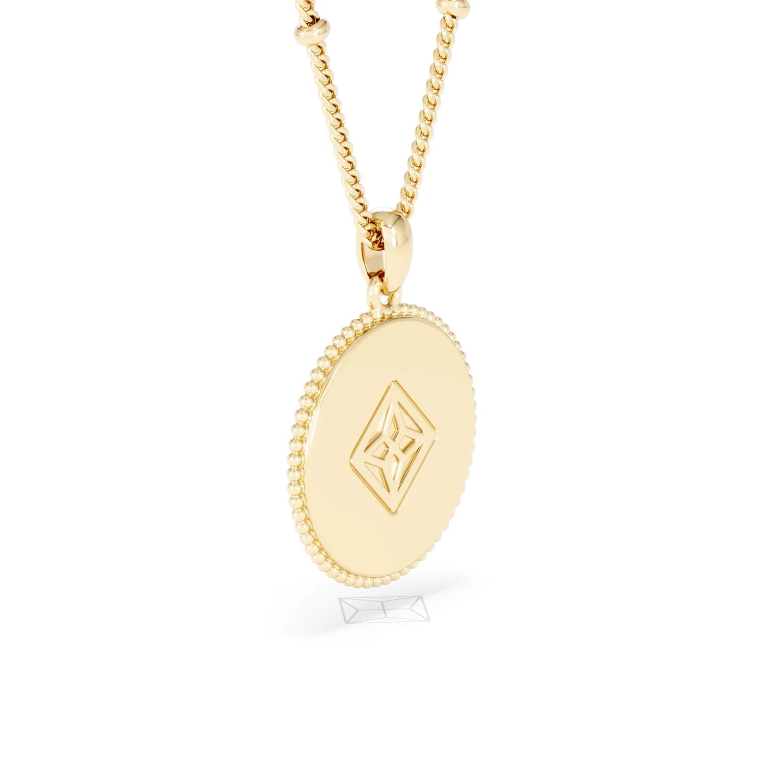 Zodiac Cancer Necklace Medallion Lab Grown 0.02ct in 18K Gold Vermeil - Image 60