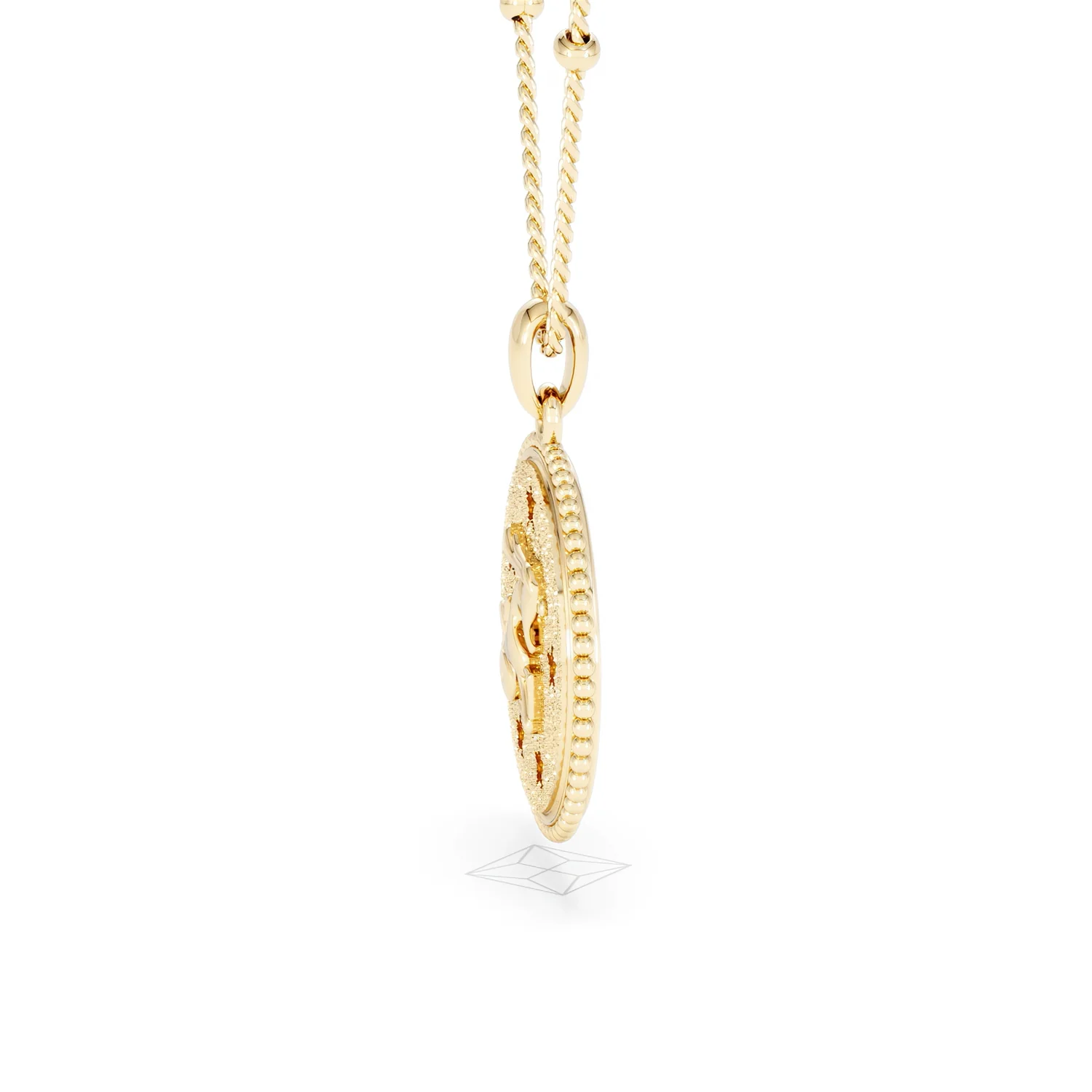 Zodiac Capricorn Necklace Medallion Lab Grown 0.02ct in 18K Gold Vermeil - Image 71