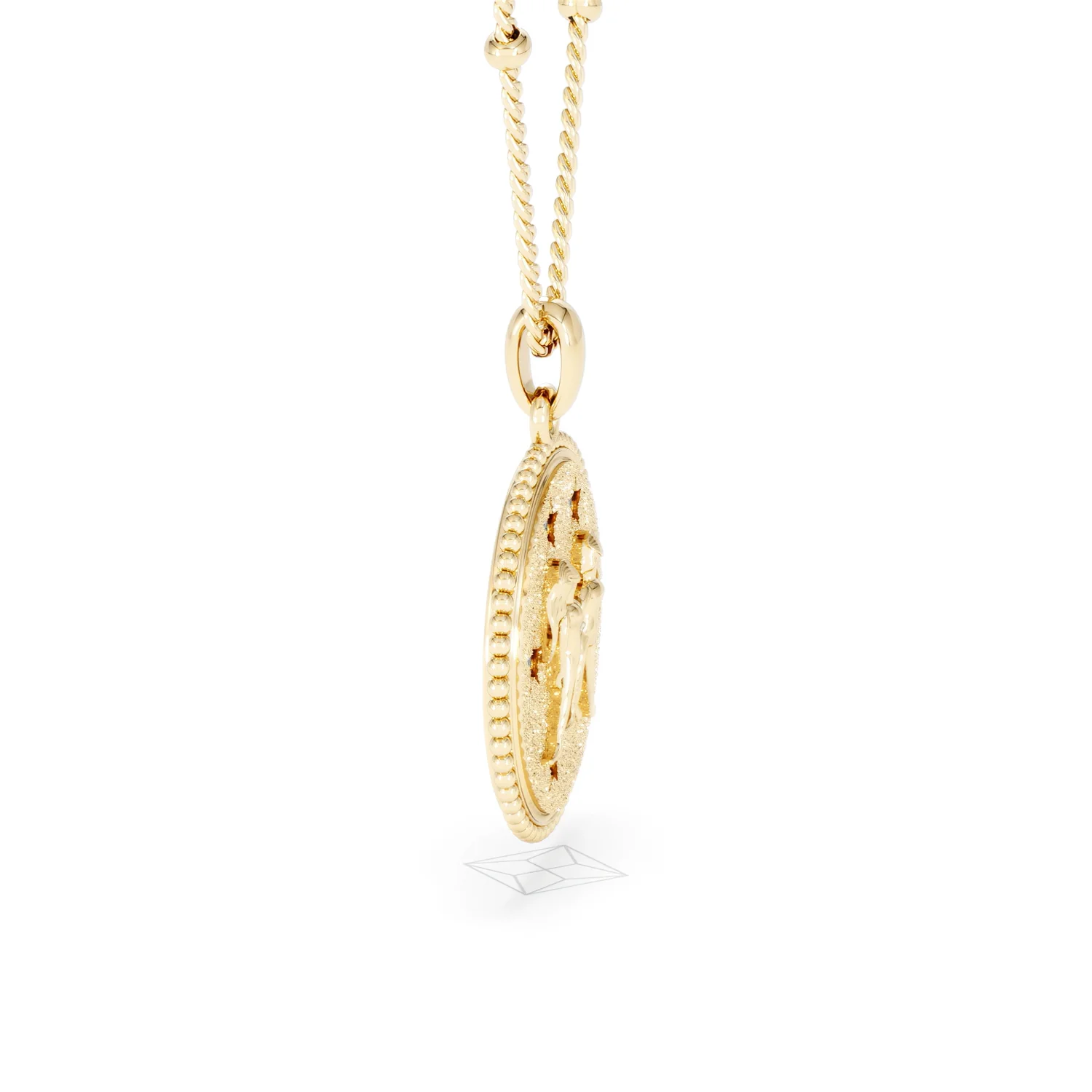 Zodiac Gemini Necklace Medallion Lab Grown 0.02ct in 18K Gold Vermeil - Image 26