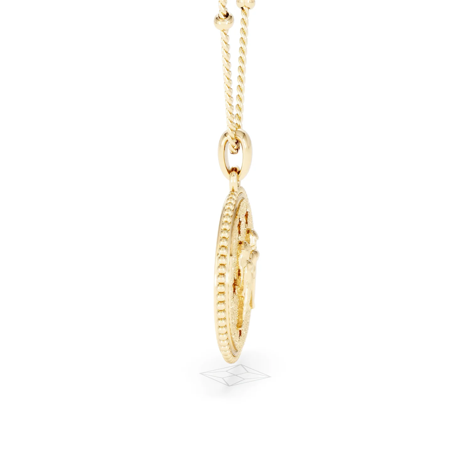 Zodiac Gemini Necklace Medallion Lab Grown 0.02ct in 18K Gold Vermeil - Image 27