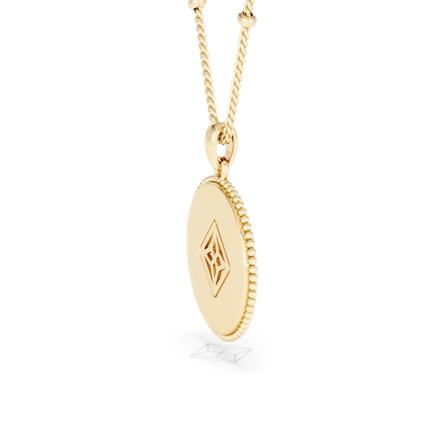 Zodiac Gemini Necklace Medallion Lab Grown 0.02ct in 18K Gold Vermeil - Image 34