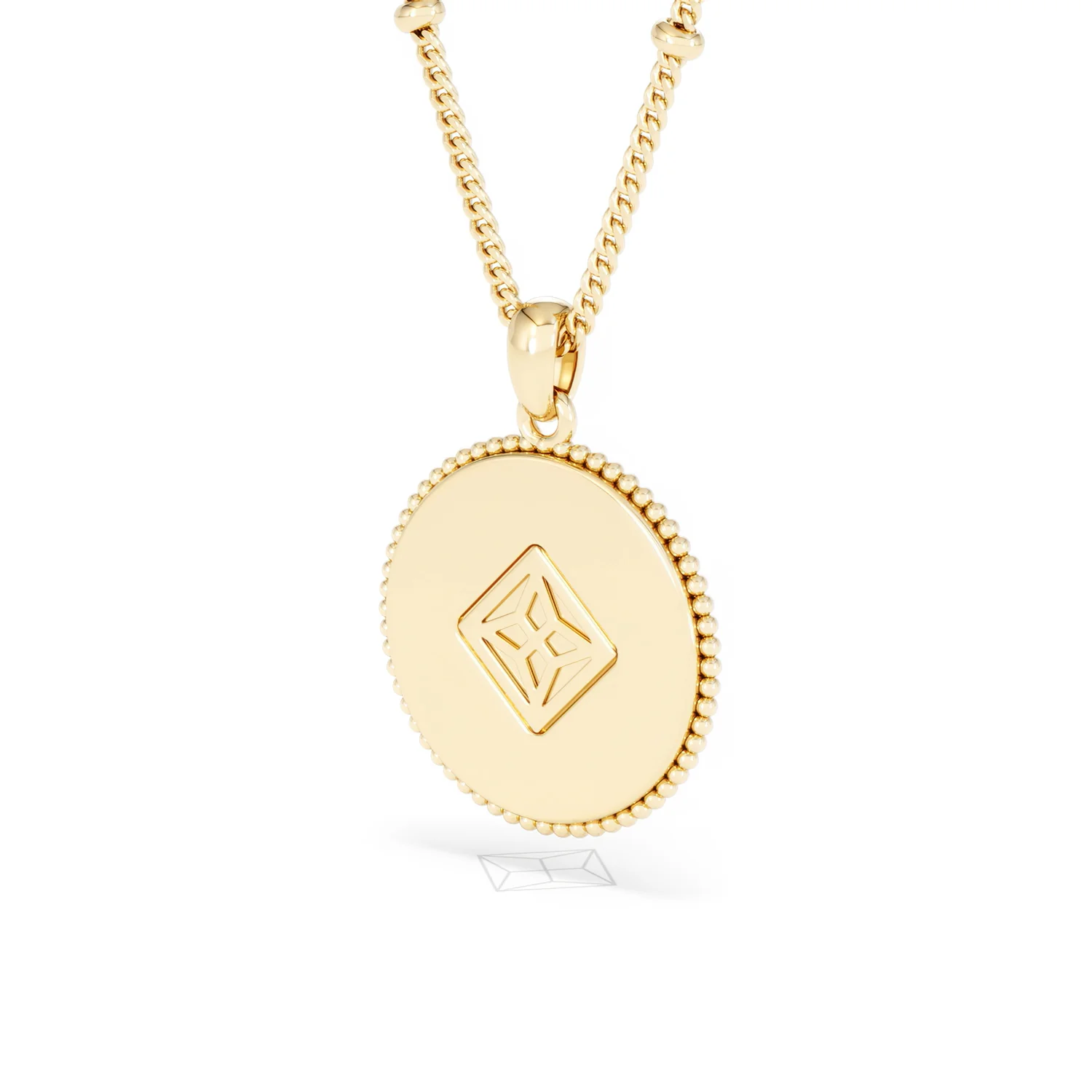 Zodiac Gemini Necklace Medallion Lab Grown 0.02ct in 18K Gold Vermeil - Image 41