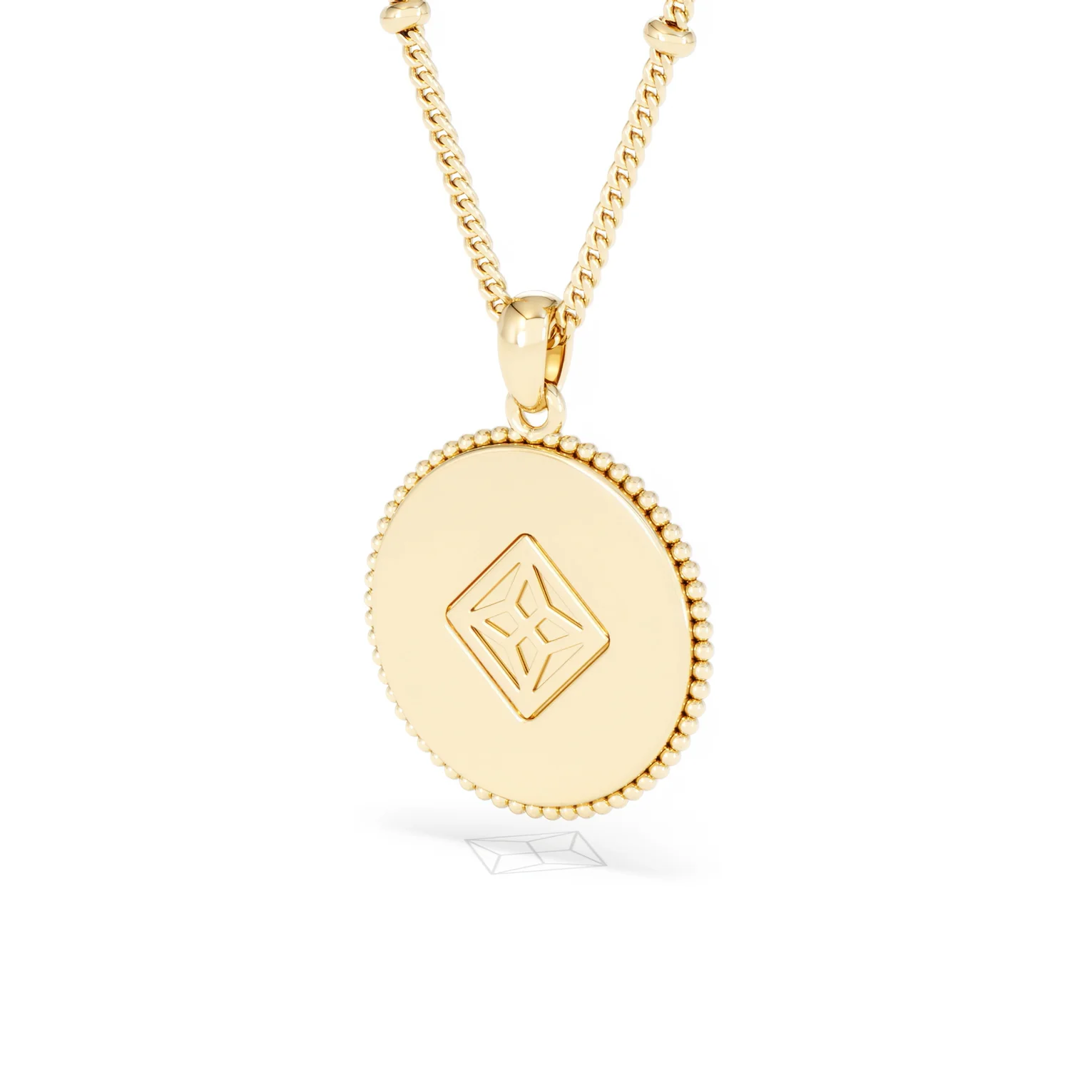 Zodiac Gemini Necklace Medallion Lab Grown 0.02ct in 18K Gold Vermeil - Image 42