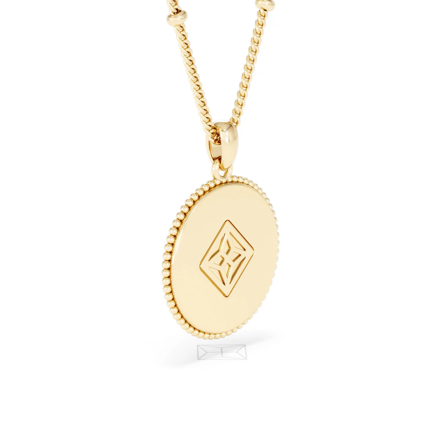 Zodiac Gemini Necklace Medallion Lab Grown 0.02ct in 18K Gold Vermeil - Image 59