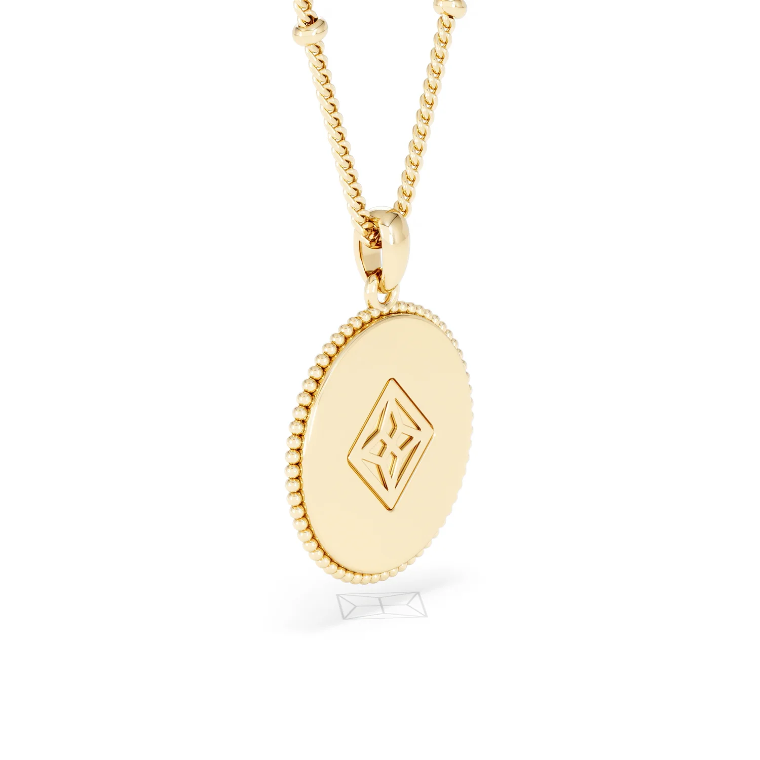 Zodiac Gemini Necklace Medallion Lab Grown 0.02ct in 18K Gold Vermeil - Image 60