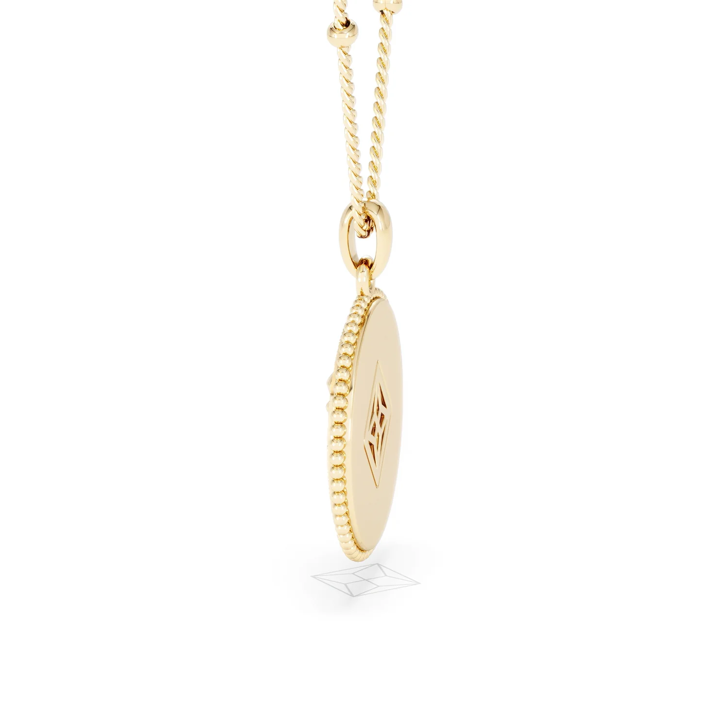 Zodiac Gemini Necklace Medallion Lab Grown 0.02ct in 18K Gold Vermeil - Image 66