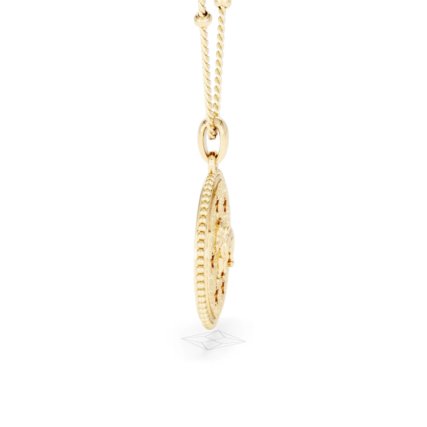 Zodiac Leo Necklace Medallion Lab Grown 0.02ct in 18K Gold Vermeil - Image 27