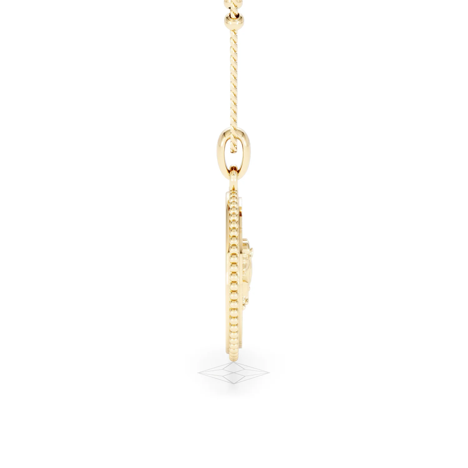 Zodiac Leo Necklace Medallion Lab Grown 0.02ct in 18K Gold Vermeil - Image 29