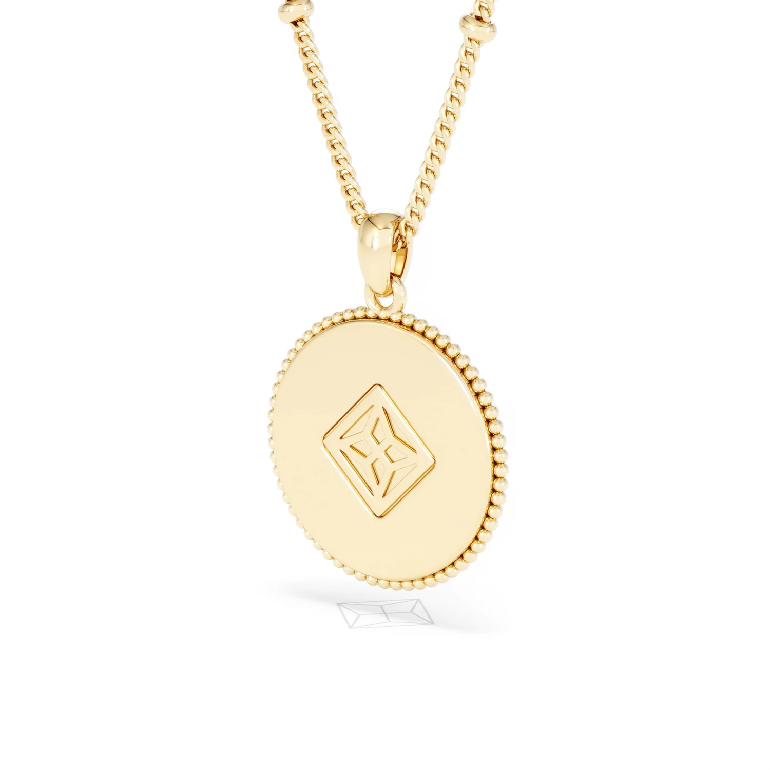 Zodiac Leo Necklace Medallion Lab Grown 0.02ct in 18K Gold Vermeil - Image 41