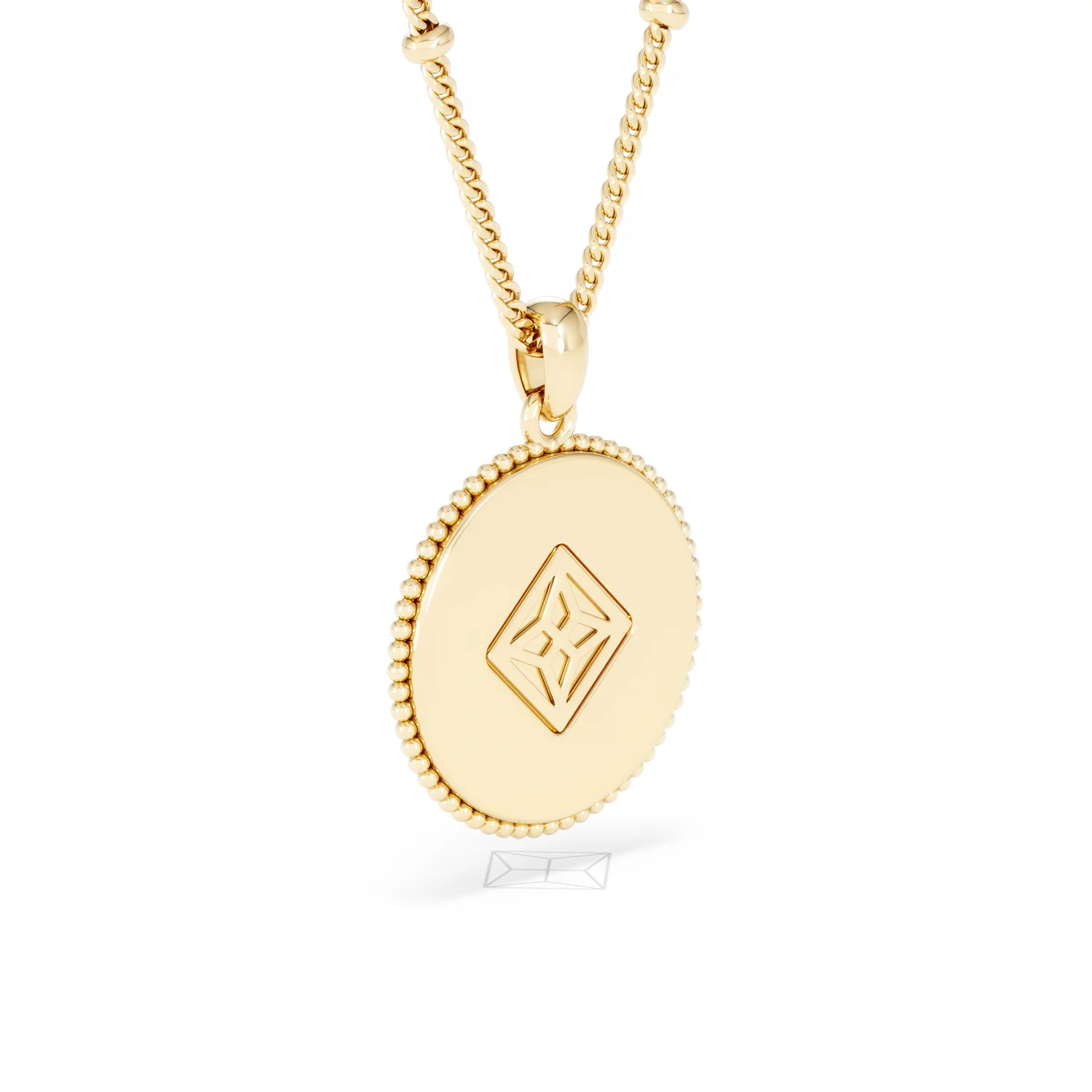Zodiac Leo Necklace Medallion Lab Grown 0.02ct in 18K Gold Vermeil - Image 58