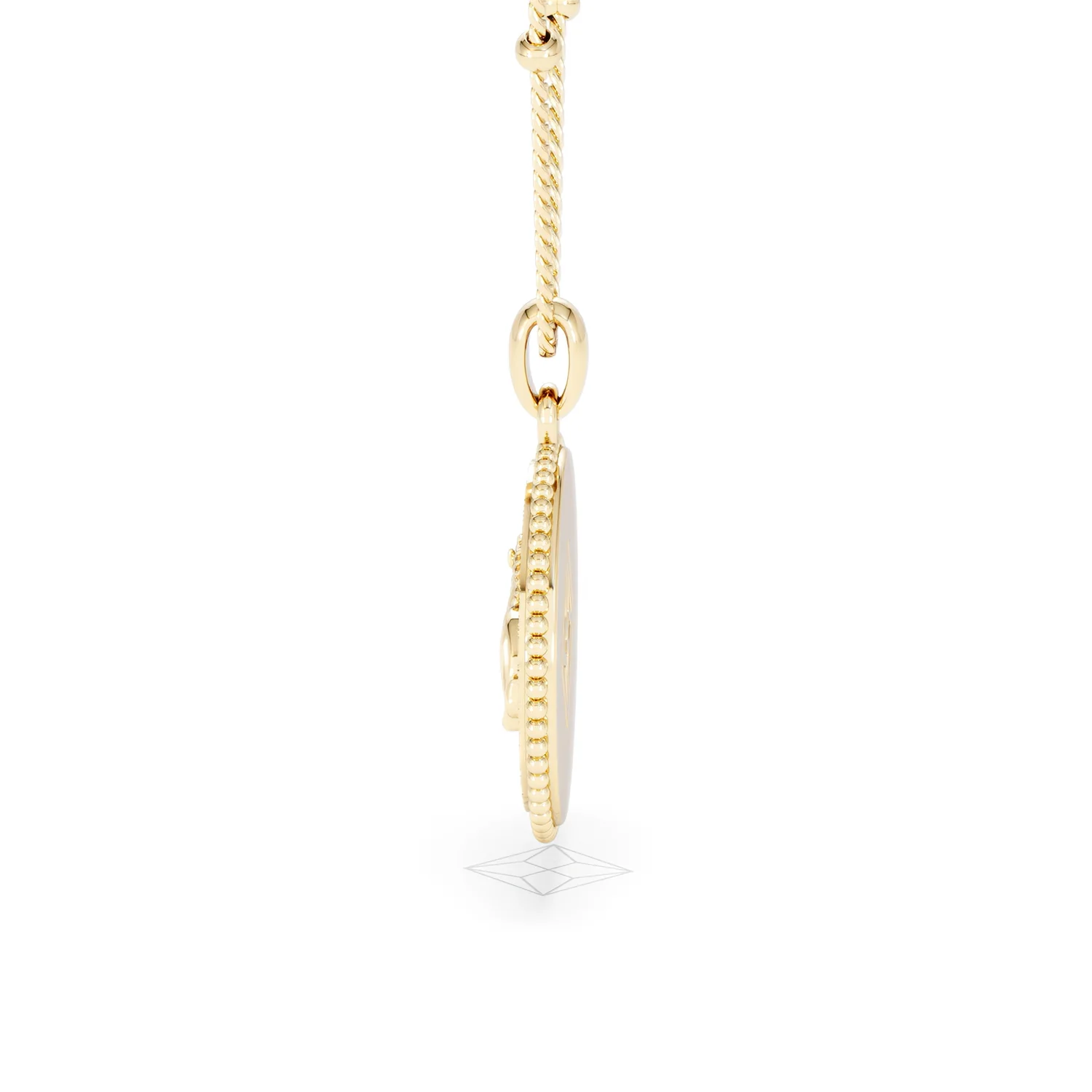 Zodiac Leo Necklace Medallion Lab Grown 0.02ct in 18K Gold Vermeil - Image 68