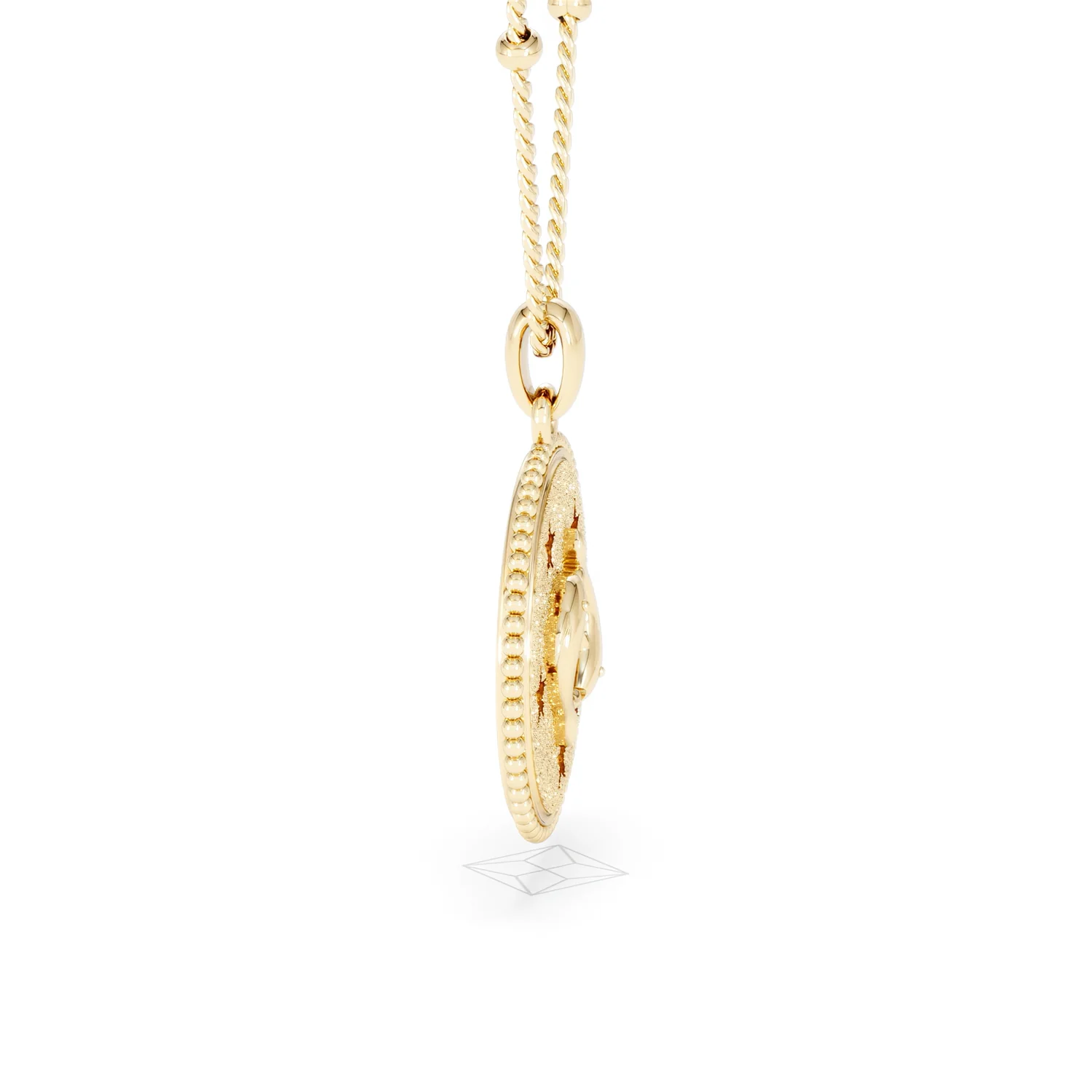 Zodiac Pisces Necklace Medallion Lab Grown 0.02ct in 18K Gold Vermeil - Image 28