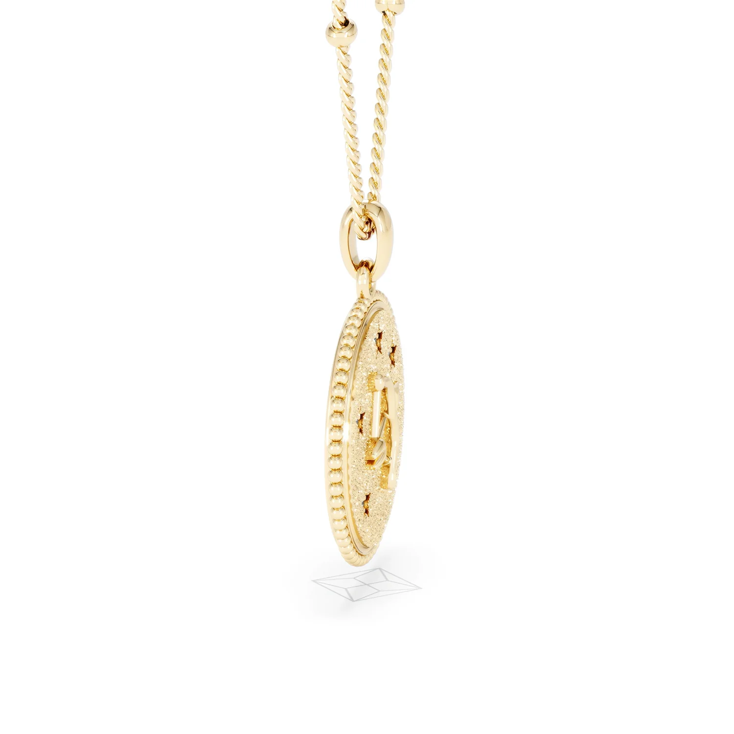 Zodiac Sagittarius Necklace Medallion Lab Grown 0.02ct in 18K Gold Vermeil - Image 26