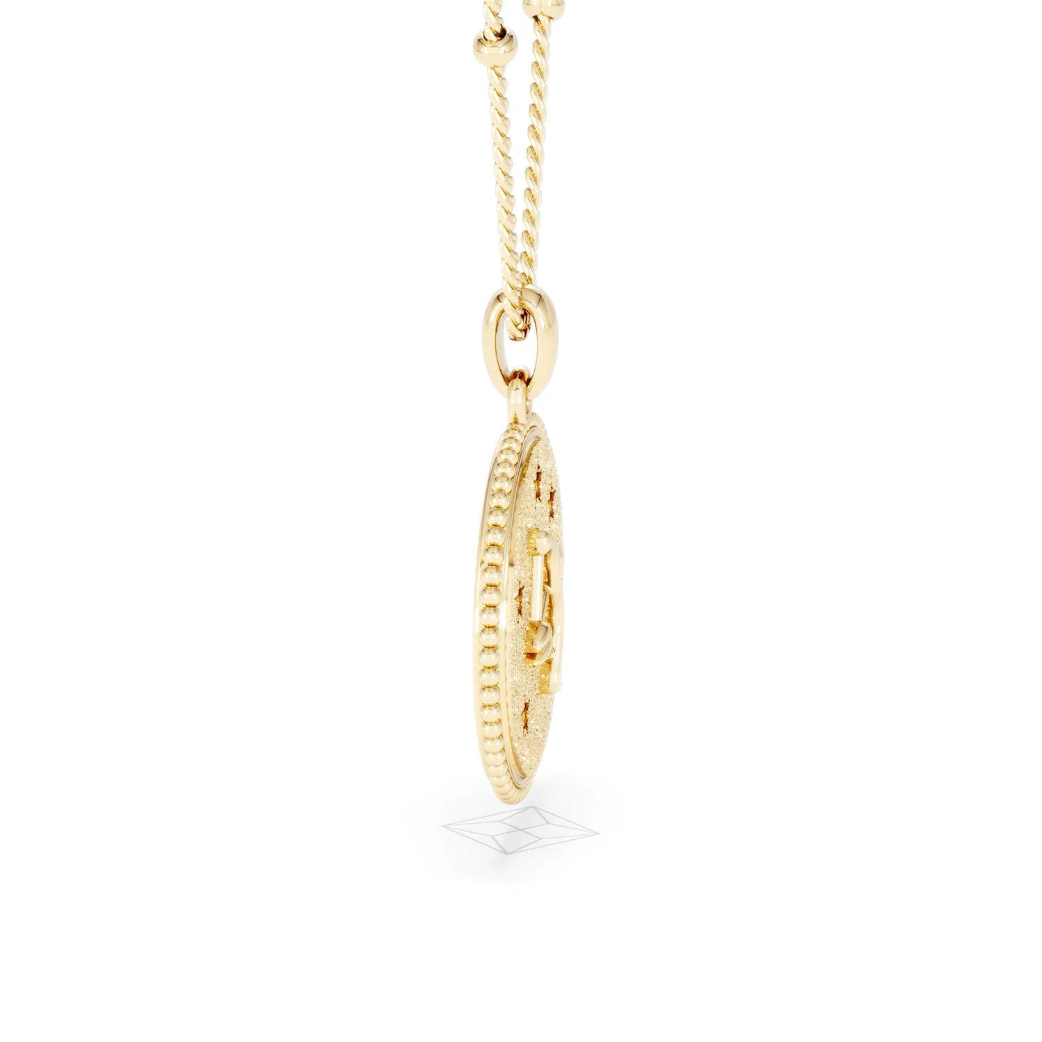 Zodiac Sagittarius Necklace Medallion Lab Grown 0.02ct in 18K Gold Vermeil - Image 27