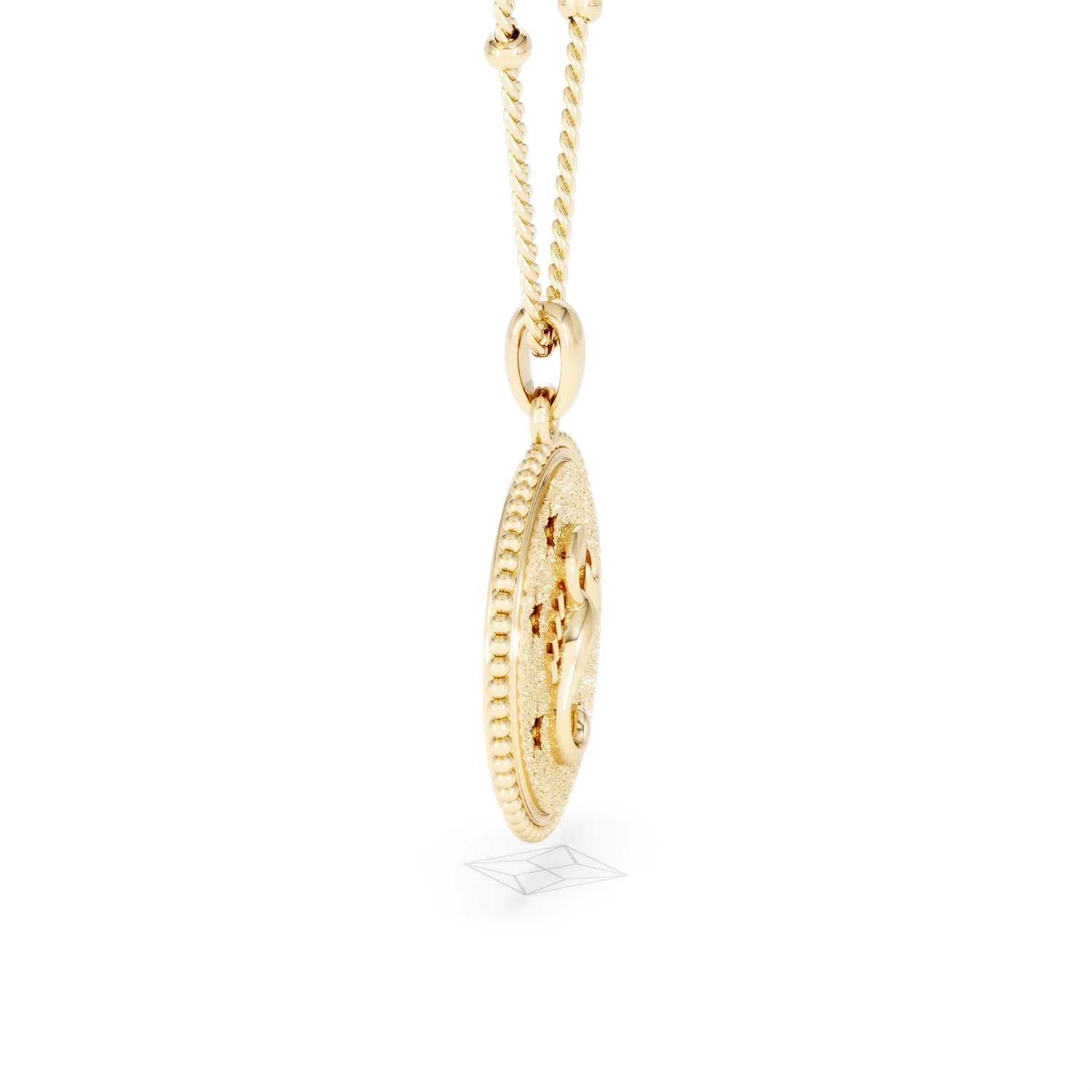 Zodiac Scorpio Necklace Medallion Lab Grown 0.02ct in 18K Gold Vermeil - Image 27