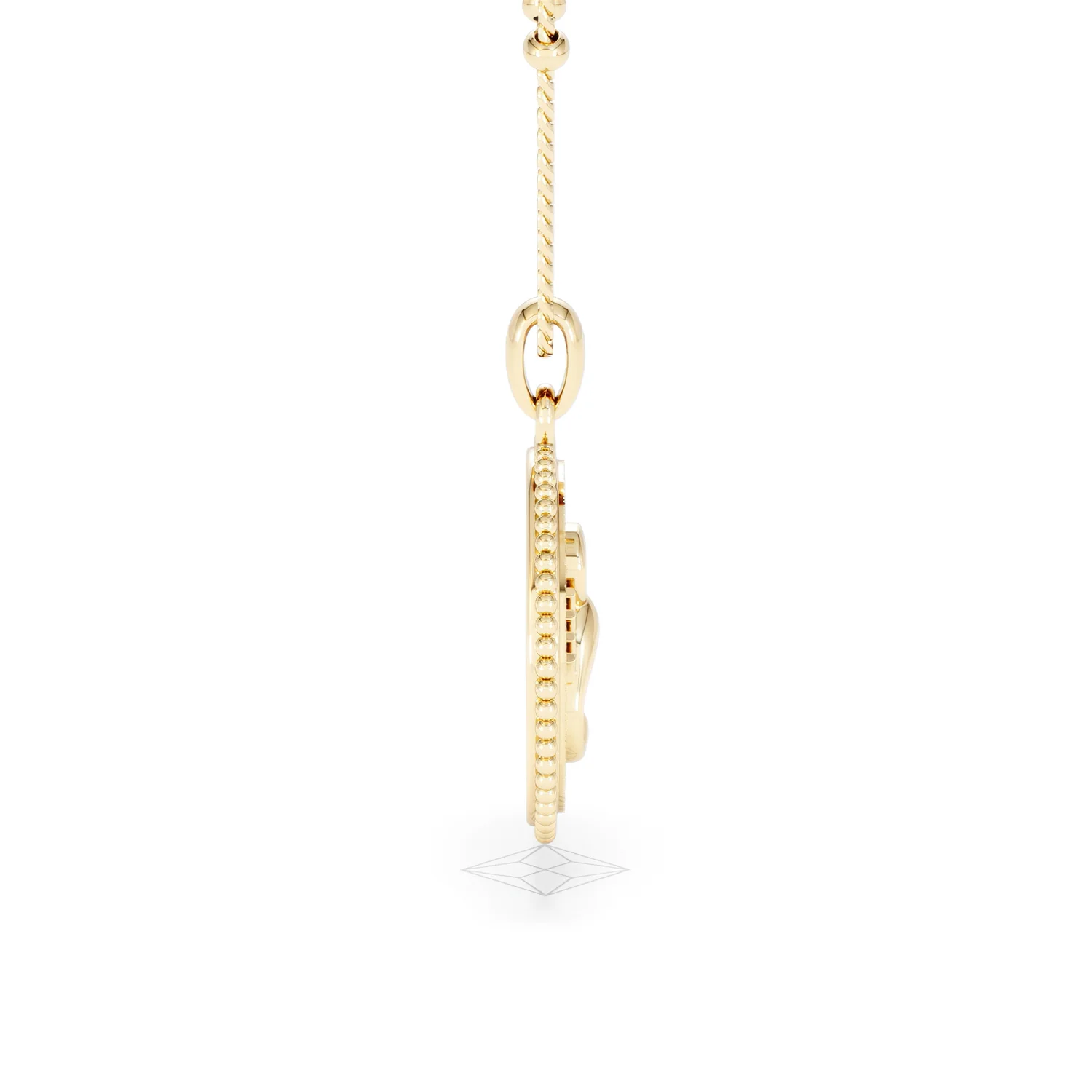 Zodiac Scorpio Necklace Medallion Lab Grown 0.02ct in 18K Gold Vermeil - Image 30