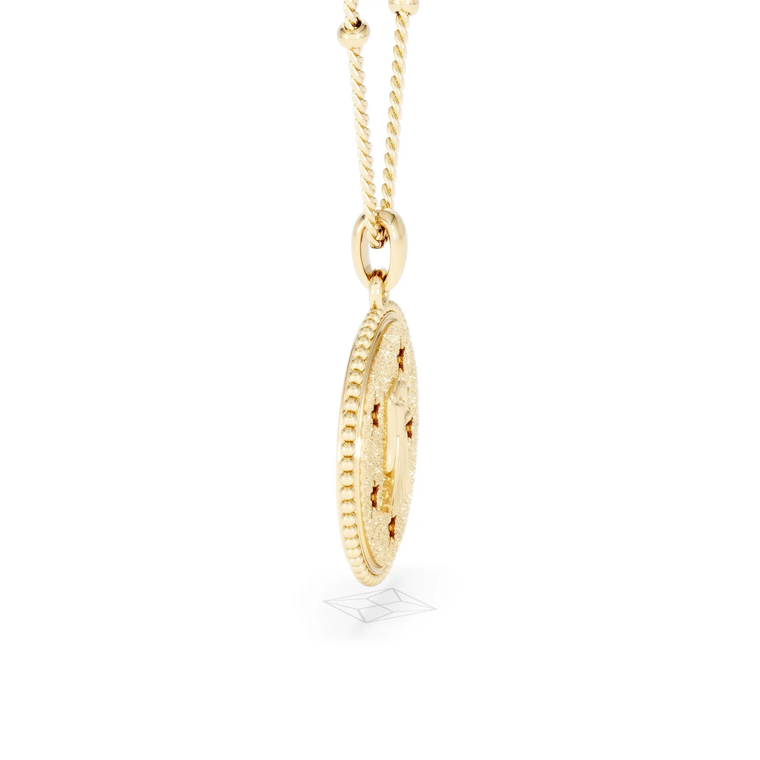 Zodiac Virgo Necklace Medallion Lab Grown 0.02ct in 18K Gold Vermeil - Image 26